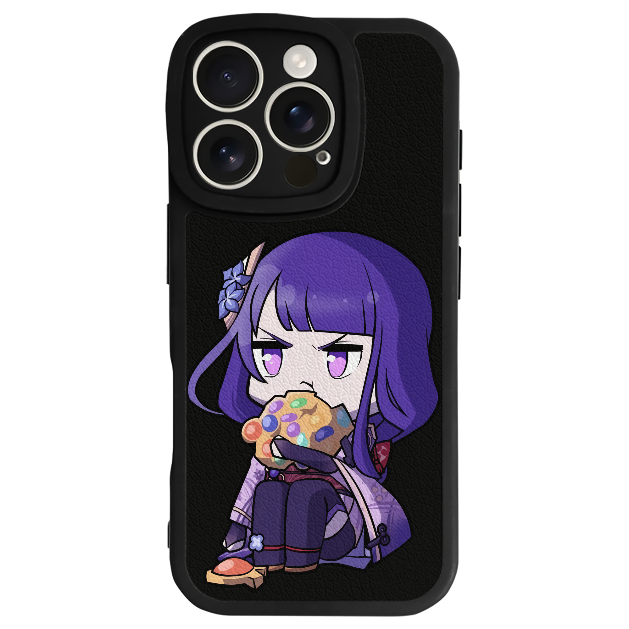 げんし神 雷電将軍 らいでんしょうぐん genshin Raiden Shogun 【iPhone 16シリーズ対応】シリコンスマホケース（レザー調） 材質：シリコン